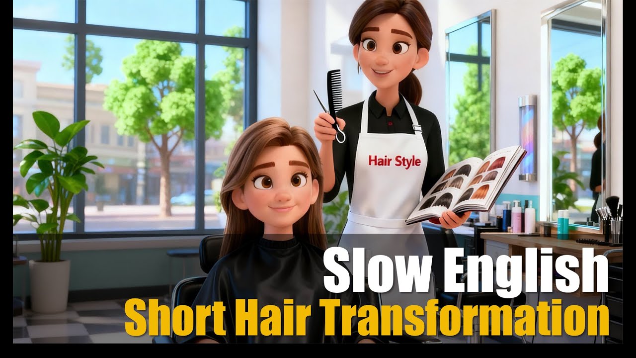 Short Hair Transformation | Easy English Conversation | Daily Life Dialogue