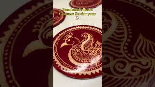 Indian motif coasters #homedecor #art #artist #youtubeshorts #newyoutuber #trending #trendingshorts