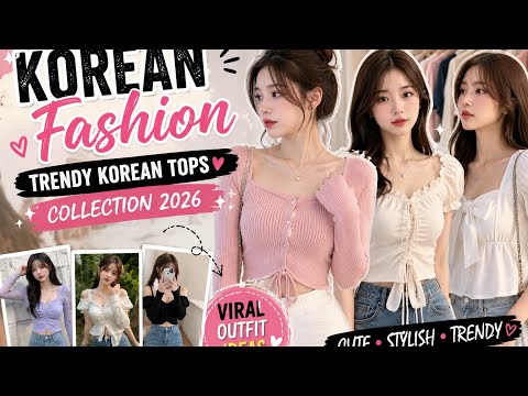 Trendy Korean Outfit Ideas 🔥Korean Fashion Lookbook | Stylish Tops ✨Viral Korean Tops Collection 😍