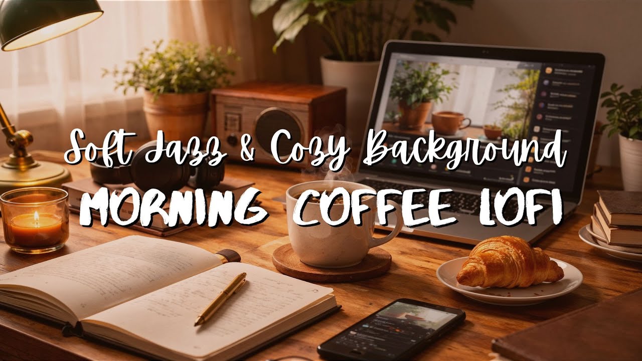 Morning Coffee Lofi ☕ Soft Jazz & Cozy Background Music for Focus and Calm
