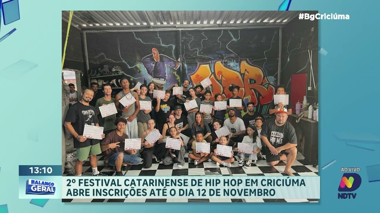 Inscrições abertas para o Festival Catarinense de Hip Hop