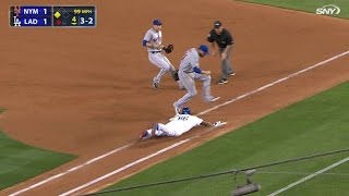 NYM@LAD: Duda lays out to rob another hit in the 4th