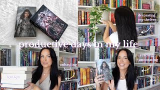 reading, unhauling books, & decorating my bookshelves 📖🪷 productive days in my life vlog