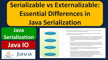 Serializable vs Externalizable: Essential Differences in Java Serialization