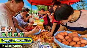 Xi’an Morning Produce Market in China: Fresh Seasonal Veggies, Local Life, and Hidden Food Treasures