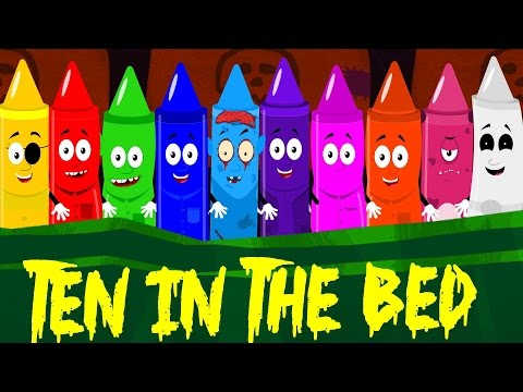 crayons ten in the bed | nursery rhymes | crayons song | kids song | childrens rhymes