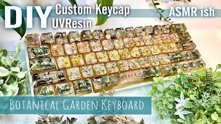 【UVResin】Natural Botanical Keyboard ever...I made all clear garden keyboard!🌸 screenshot 5