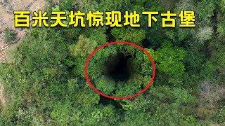 The guy found an underground castle at the bottom of the sinkhole!