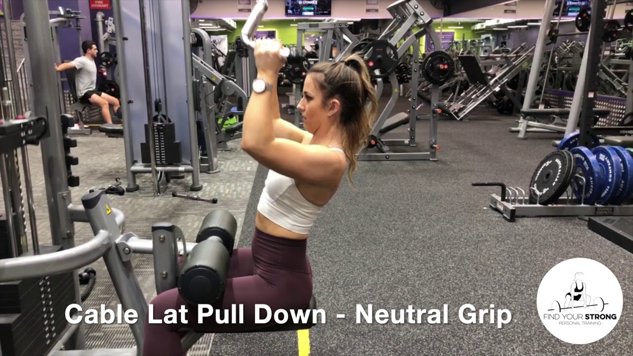 Cable Lat Pull Down - Neutral Grip - YouTube