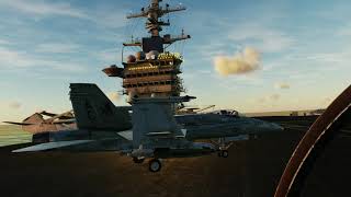 DCS World Super Carrier, Deck activity !