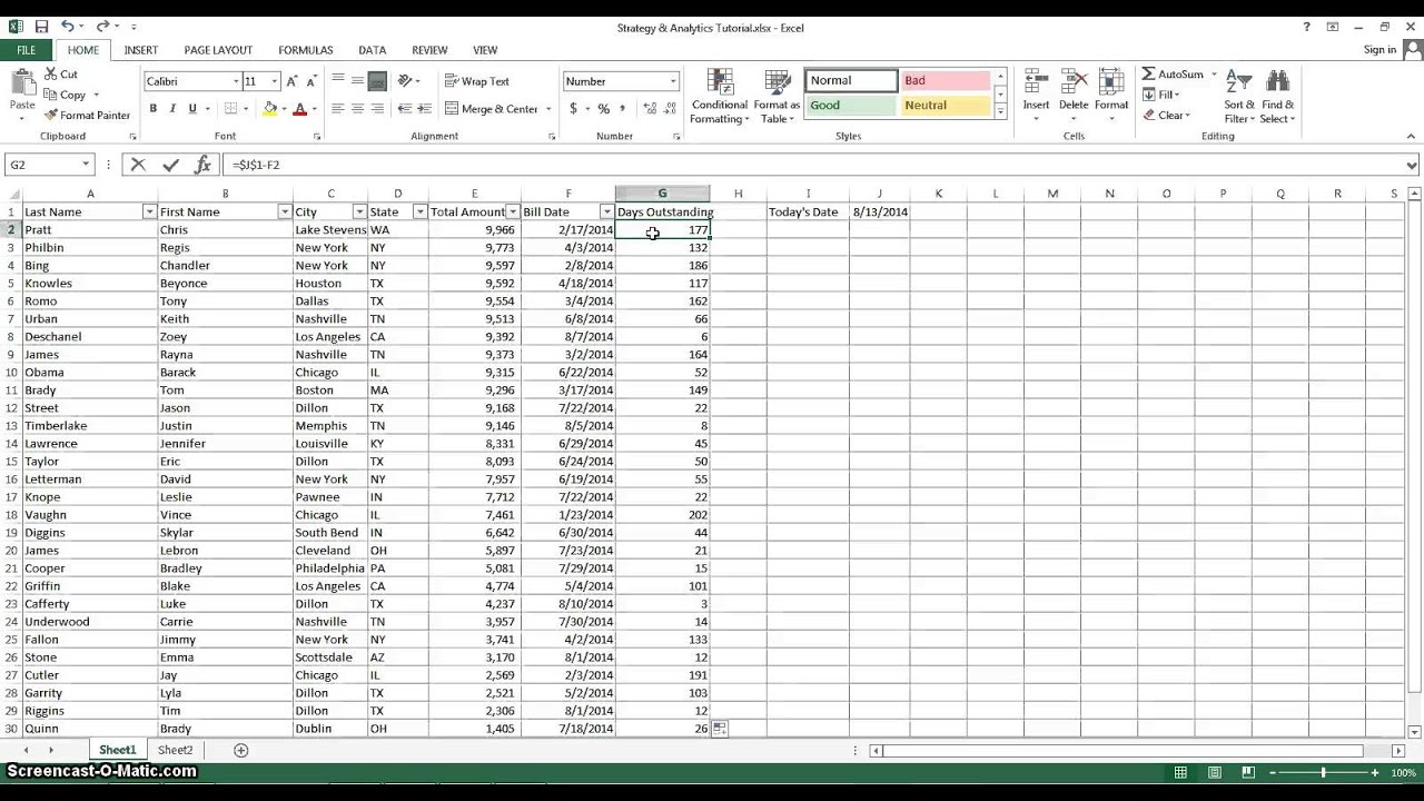 Excel: Calculations and Heat Map - YouTube