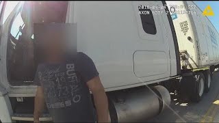 CAUGHT ON CAMERA: Truck driver arrested for crossing fire hose, says it was a mistake
