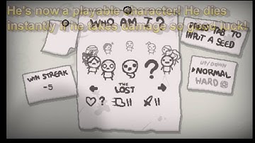 The Binding Of Isaac Rebirth How To Unlock The Lost! (Before Afterbirth DLC)