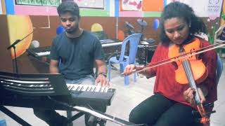Athyunatha Simhasanamupai Telugu Christian Song Violin Cover By Anusha And Keys By Stanley Rock On