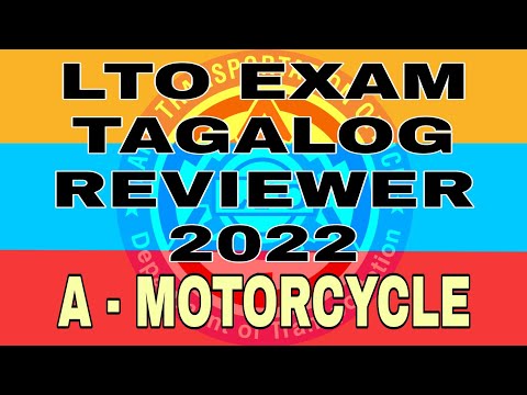 LTO Exam Tagalog Reviewer Code A Motorcycle 2022