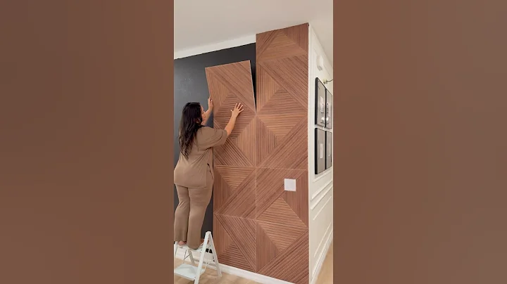 The accent wall of my dreams! 😍Easy Peel & Stick DIY & Renter Friendly #diy #homedecor #home thumbnail