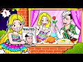 Paper dolls rich rapunzel mother and daughter vs bad stepfather   rapunzel family  