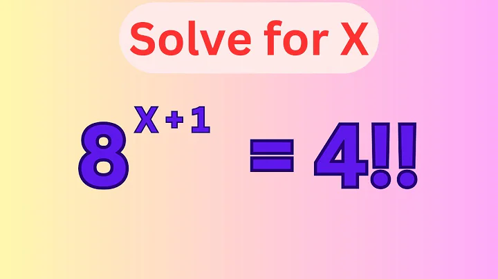 Solve This Exponential Equation For X:  8^(X+1) = 4!!  #maths #math #mathematics #mathematic