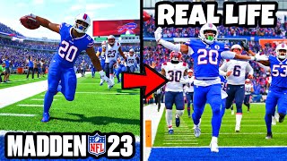 I Recreated the Top Plays From NFL Week 18 in Madden 23! (FINAL WEEK!)