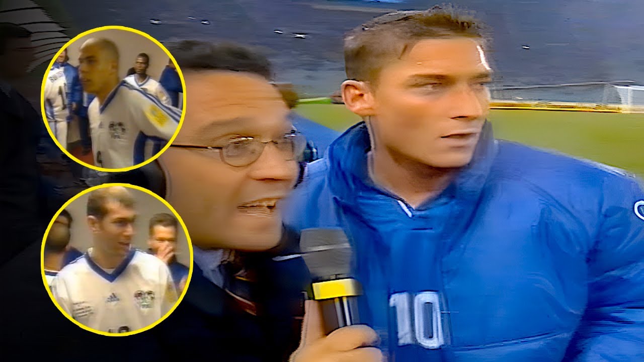 Un giovanissimo TOTTI vs ZIDANE & RONALDO