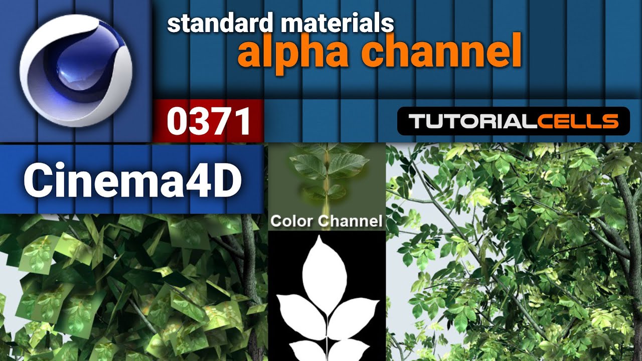 0371. standard materials ( alpha channel ) in cinema 4d - YouTube