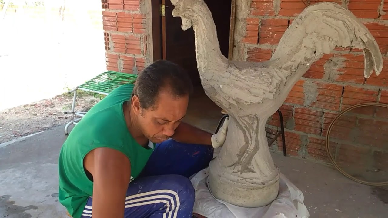 КАК СДЕЛАТЬ ЦЕМЕНТНОГО ПЕТУХА ЧАСТЬ 1
