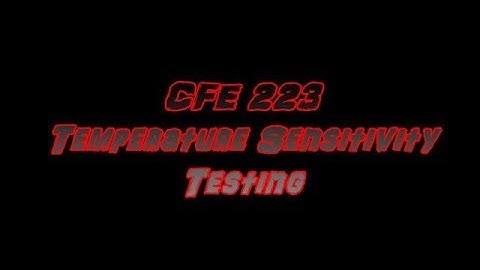 Testing CFE223 Temperature Sensitivity