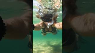 Snorkeling and dancing in the Black Sea ? with scarfs gopro underwater diving swimsuit