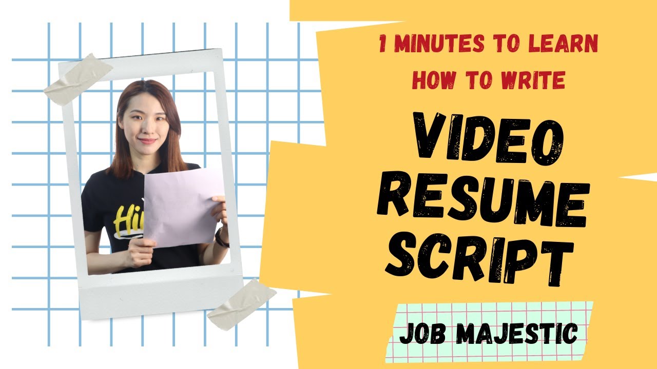 how to write a video resume script