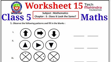 EDMC Class 5 Maths Worksheet 15 Chapter 5 Does it Look the Same? English Medium