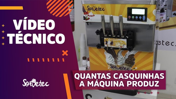 Máquina de Sorvete Expresso de Piso com 3 Bicos Açaí ou Frozen 825B -  SORVETEC