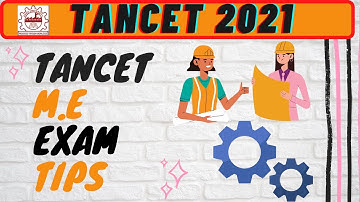 TANCET 2021 ME EXAM TIPS | TANCET 2021 | ALL THE BEST