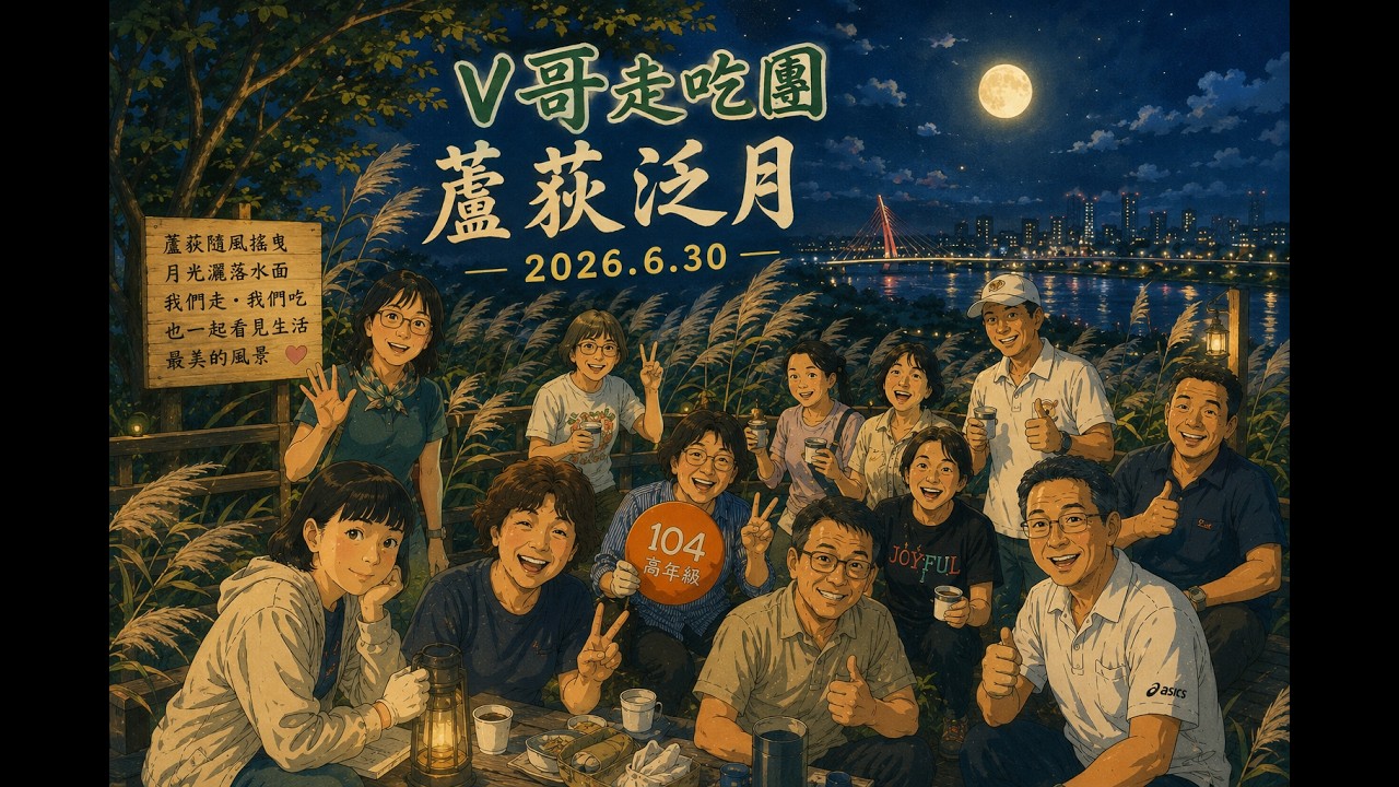 104高年級V哥走吃團蘆荻泛月2026 6 30 縮圖