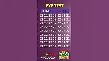 Find 55 where? | Brain Teaser IQ Test #shorts #different #puzzles #opticalillusion #quiz