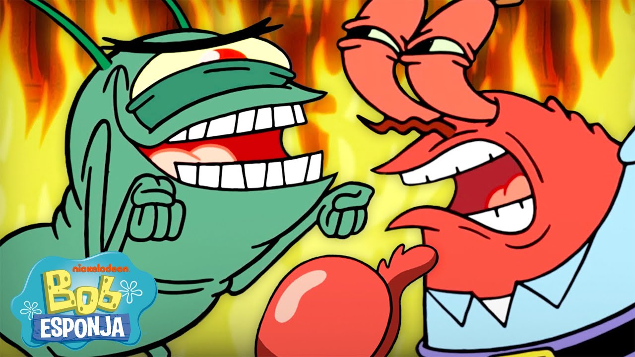 Bob Esponja | Sr. Siriguejo & Plankton de Amigos a Inimigos! 🚫 | Bob Esponja em Português