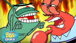 Bob Esponja | Sr. Siriguejo & Plankton de Amigos a Inimigos! 🚫 | Bob Esponja em Português