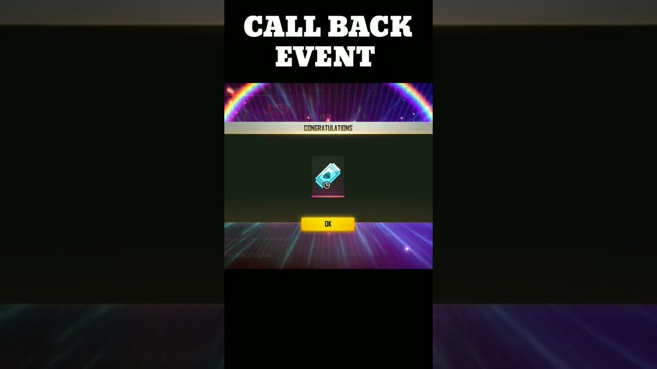 new call back event in free fire 😱😱 