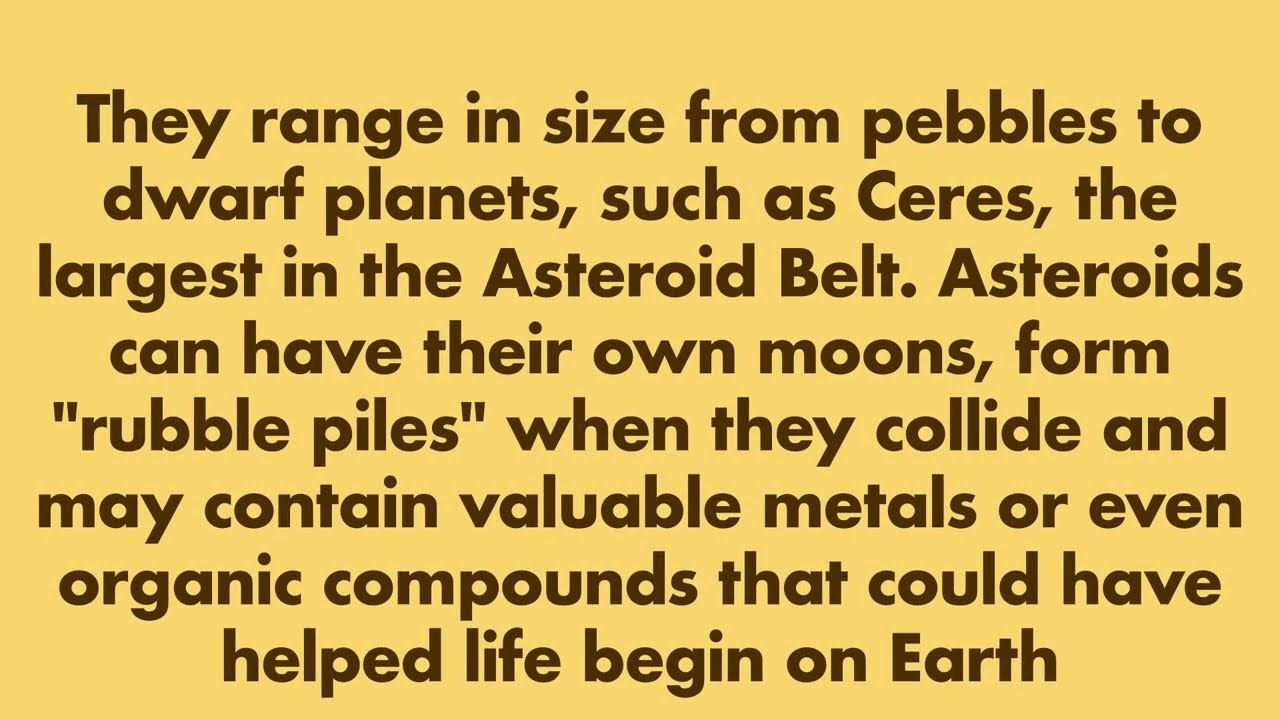 Fun facts about asteroids 