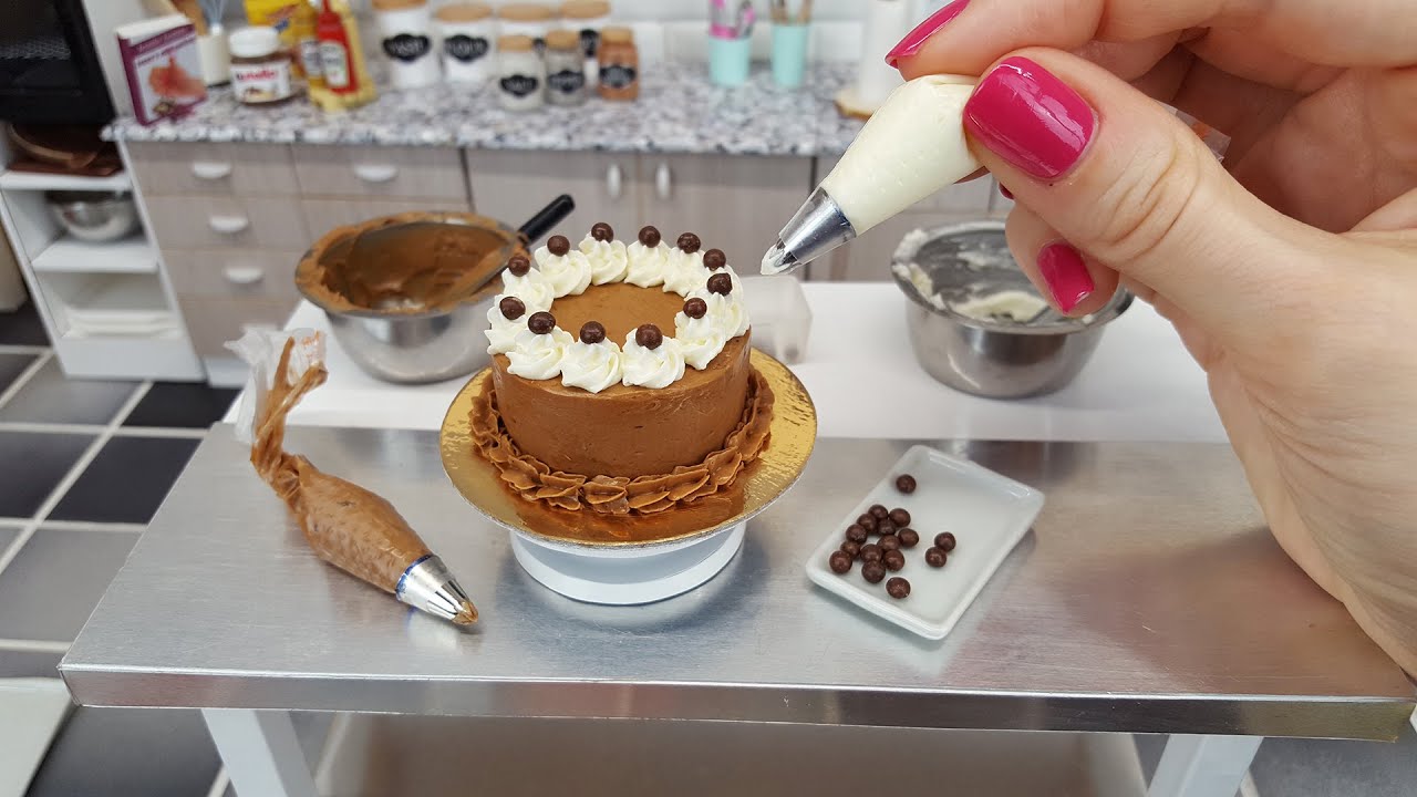 Mini, REAL chocolate cake 🍰🎂 / mini real food/ mini cooking/ tiny cooking  /tiny cake / ASMR 