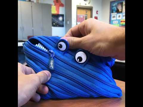 ZIPIT Monster 3-Ring Pencil Case, Royal Blue