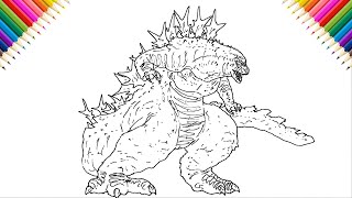 How to Draw Godzilla Minus One | Step by Step