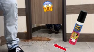 Fake Poop Prank In Public Bathroom In LA!