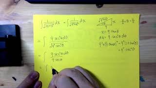 Trig Substitution example 3