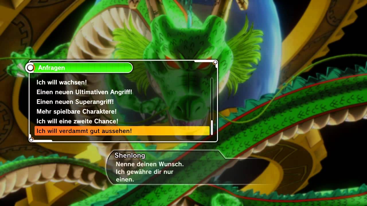 Dragon Ball Xenoverse Summon Shenron and make a Wish - YouTube