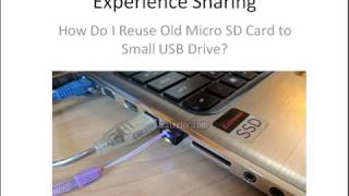 How Do I Reuse Old Micro SD Card to Small USB Drive