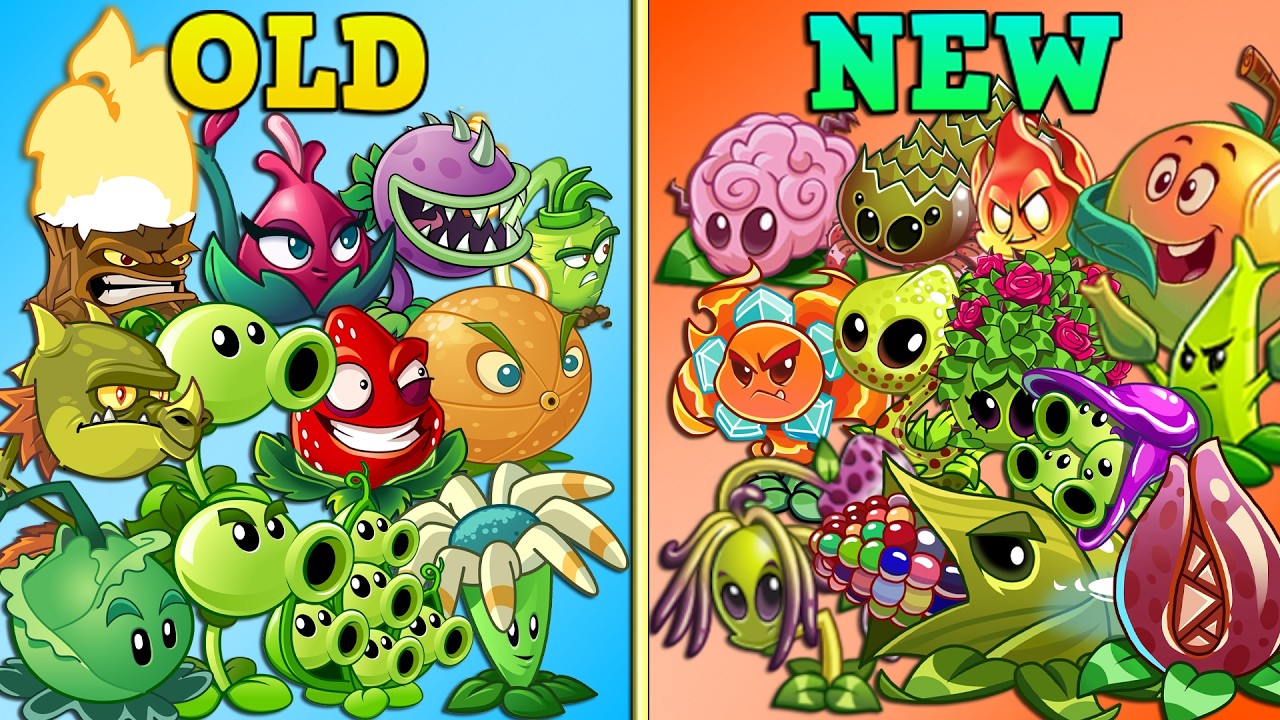 All Plants Team OLD vs NEW Battle - Which Team Plant Will Win? - PvZ 2 ...