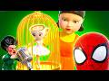 🎤 SQUID GAME VOICE CHALLENGE! 😱 Ballerina Cappuccina vs Muscle Orange | Funny 3D Animation