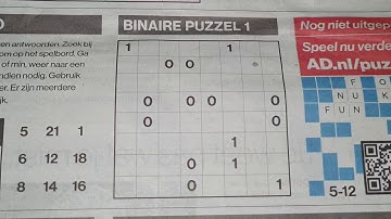 (#1977) Saturday. Binary01 Sudoku puzzle. Bonus Extra edition. 12-05-2020 Extra part 3 of 4