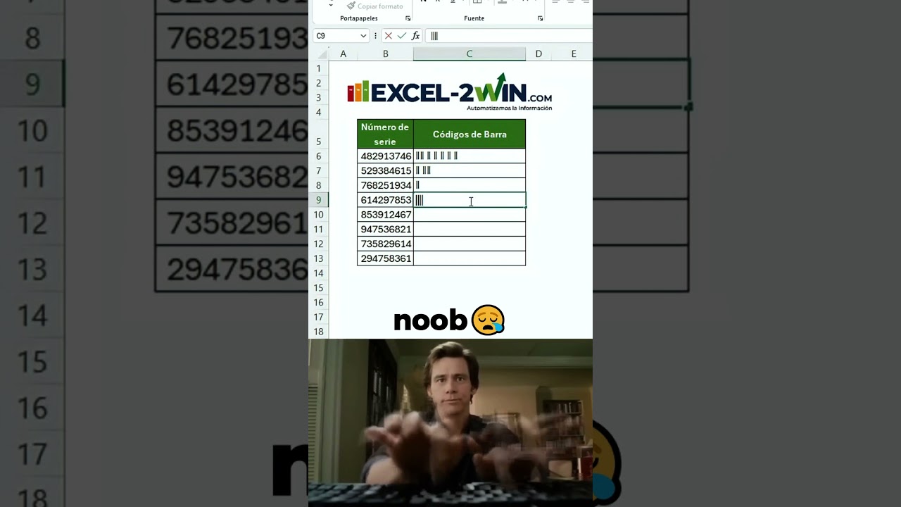 Código de barras en Excel, principiante contra profesional