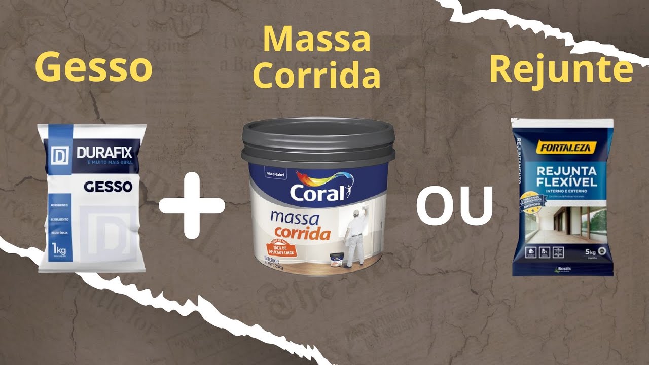 Gesso + Massa Corrida ou Rejunte, Qual devo usar?/ Esculturas em Relevo ...